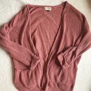 pink cardigan